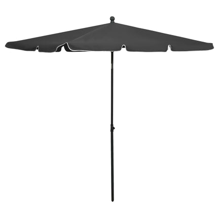 Parasoll med stång 210x140 cm antracit