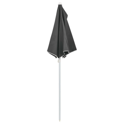 Halvrunt parasoll med stång 180x90 cm antracit