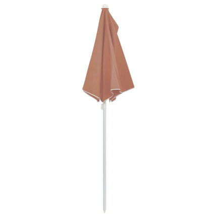 Halvrunt parasoll med stång 180x90 cm terrakotta