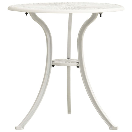 Caféset 3 delar gjuten aluminium vit