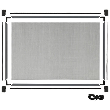 Expanderbart insektsnät för fönster antracit (75-143)x50 cm