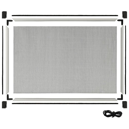 Utdragbart insektsnät för fönster vit (100-193)x75 cm