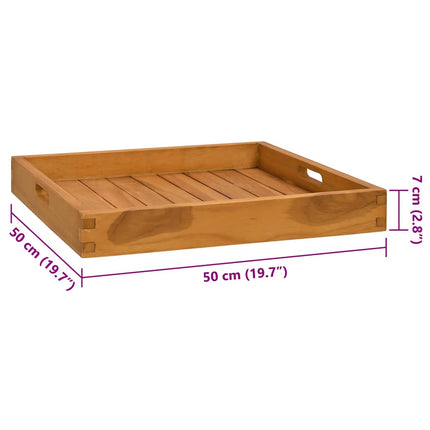 Serveringsbricka 50x50 cm massivt teakträ
