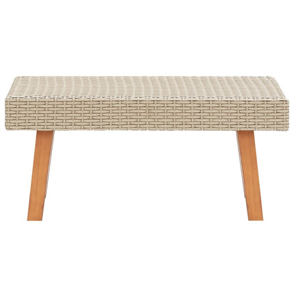 Loungegrupp för trädgården med dynor 2 delar konstrotting beige