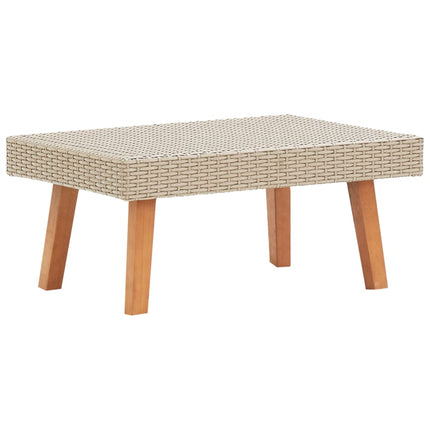 Loungegrupp för trädgården med dynor 2 delar konstrotting beige