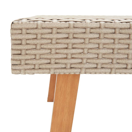 Loungegrupp för trädgården med dynor 2 delar konstrotting beige
