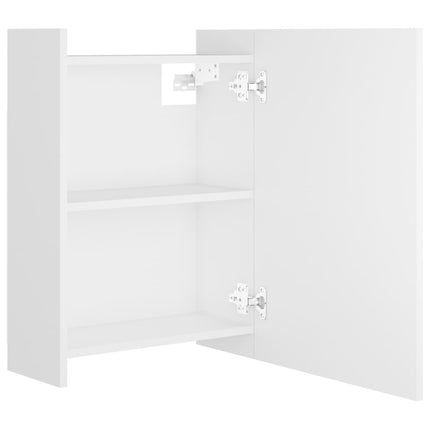 Spegelskåp för badrum vit 62,5x20,5x64 cm konstruerat trä