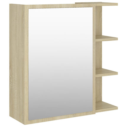 Spegelskåp för badrum sonoma-ek 62,5x20,5x64 cm konstruerat trä