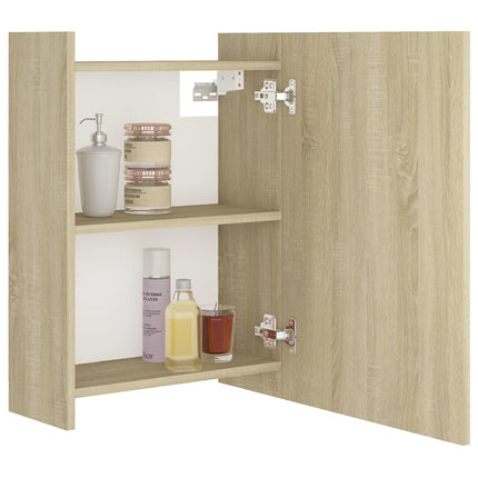 Spegelskåp för badrum sonoma-ek 62,5x20,5x64 cm konstruerat trä