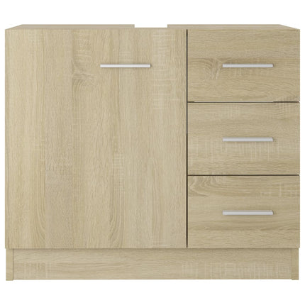 Tvättställsskåp sonoma-ek 63x30x54 cm konstruerat trä