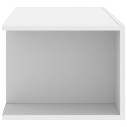 TV-bänk med LED-belysning vit 90x39x30 cm