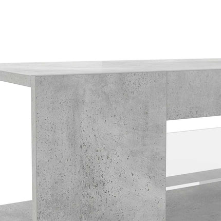 TV-bänk med LED-belysning betonggrå 90x39x30 cm