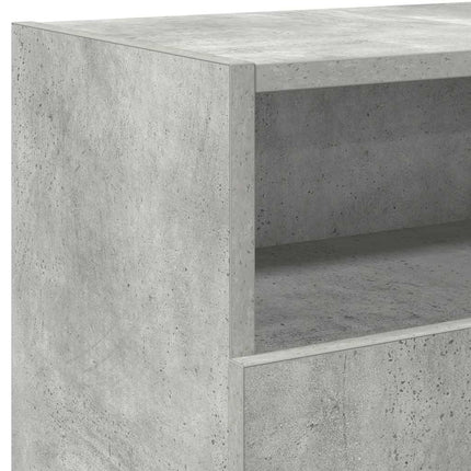 TV-bänk med LED-belysning betonggrå 120x30x50 cm