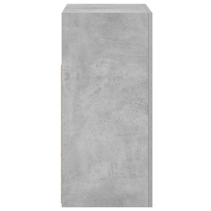Skänk med LED-belysning betonggrå 80x35x75 cm