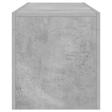 TV-bänk med LED-belysning betonggrå 120x35x40 cm