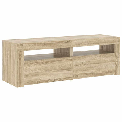 TV-bänk med LED-belysning sonomaek 120x35x40 cm