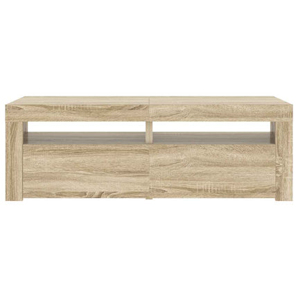 TV-bänk med LED-belysning sonomaek 120x35x40 cm