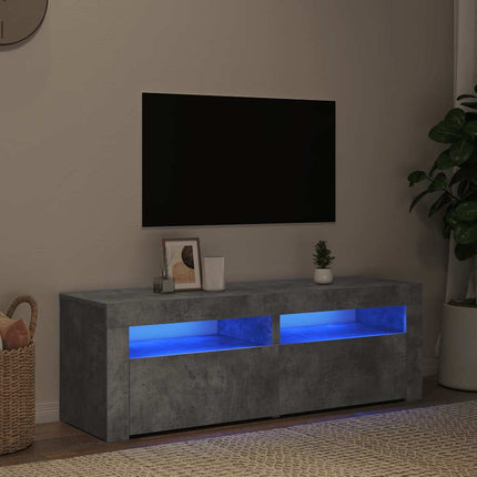 Tv-Bänk Med Led-Lampor 120X35X40 Cm Konstruerat Trä