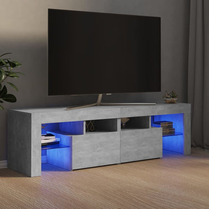 Tv-Bänk Med Led-Lampor 140X36,5X40 Cm Konstruerat Trä