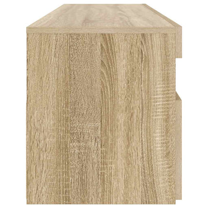 TV-bänk med LED-belysning sonoma-ek 90x35x40 cm
