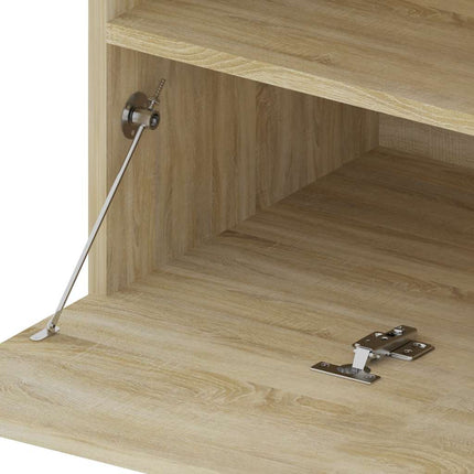 Tv-bänkar med LED-belysning 2 st sonoma-ek 75x35x40 cm