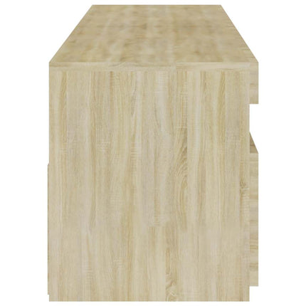 Tv-bänkar med LED-belysning 2 st sonoma-ek 75x35x40 cm
