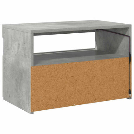 TV-bänk med LED-belysning betonggrå 60x35x40 cm