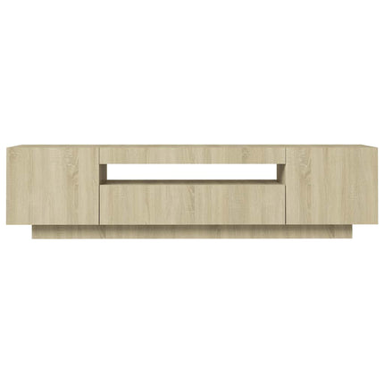 TV-bänk med LED-belysning sonoma-ek 160x35x40 cm