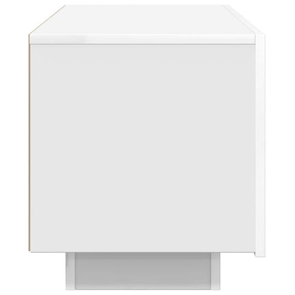 Tv-bänk vit 100x35x40 cm konstruerat trä