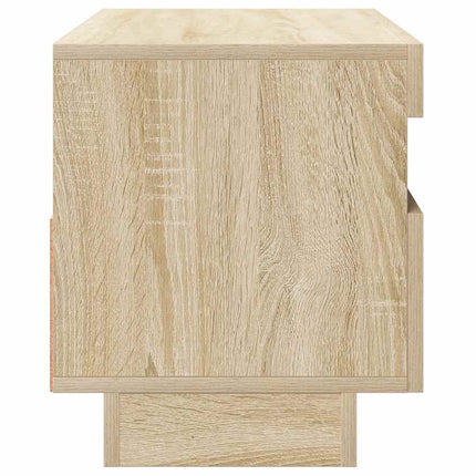 TV-bänk med LED-belysning sonoma-ek 80x35x40 cm