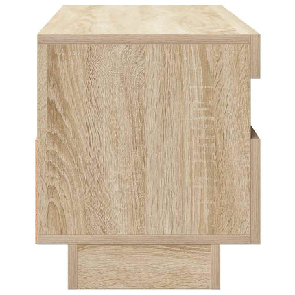 TV-bänk med LED-belysning sonoma-ek 100x35x40 cm