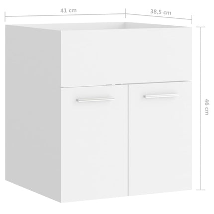 Tvättställsskåp vit 41x38,5x46 cm konstruerat trä