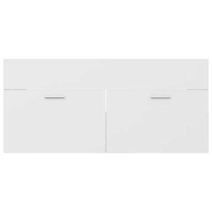 Tvättställsskåp vit 100x38,5x46 cm konstruerat trä