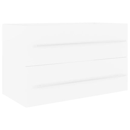Tvättställsskåp vit 80x38,5x48 cm konstruerat trä