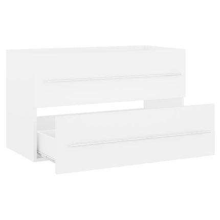 Tvättställsskåp vit 80x38,5x48 cm konstruerat trä