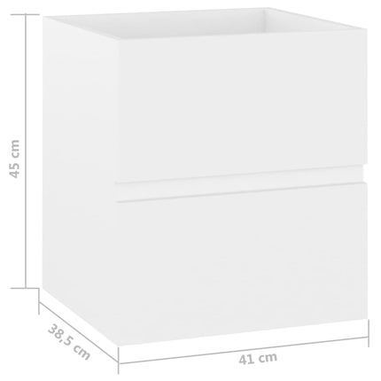 Tvättställsskåp vit 41x38,5x45 cm konstruerat trä