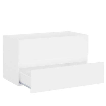 Tvättställsskåp vit 80x38,5x45 cm konstruerat trä