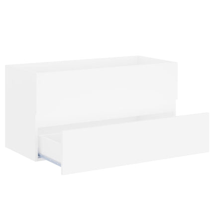 Tvättställsskåp vit 90x38,5x45 cm konstruerat trä