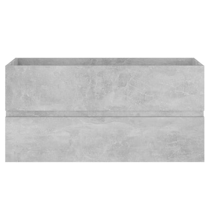 Tvättställsskåp betonggrå 90x38,5x45 cm konstruerat trä