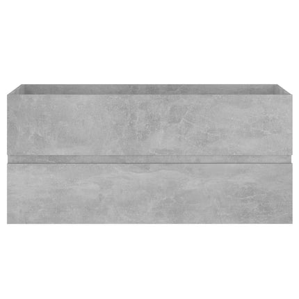 Tvättställsskåp betonggrå 100x38,5x45 cm konstruerat trä