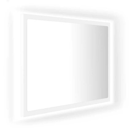 Badrumsspegel med LED vit 60x8,5x37 cm akryl