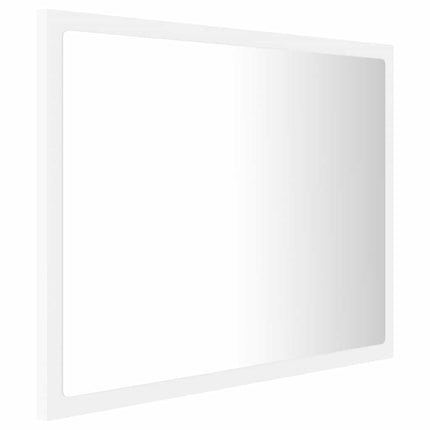 Badrumsspegel med LED vit 60x8,5x37 cm akryl