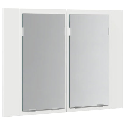 Spegelskåp med LED vit 60x12x45 cm akryl