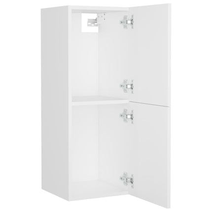 Badrumsskåp vit 30x30x80 cm konstruerat trä