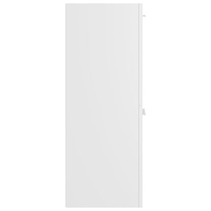 Badrumsskåp vit 30x30x80 cm konstruerat trä