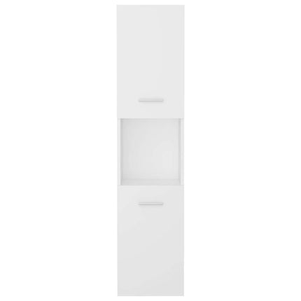 Badrumsskåp vit 30x30x130 cm konstruerat trä