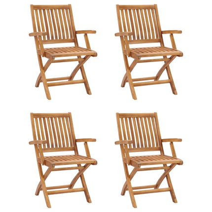 Matgrupp för trädgården 5 delar massiv teak