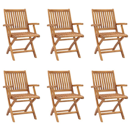 Matgrupp för trädgården 7 delar massiv teak