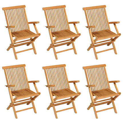 Matgrupp för trädgården 7 delar massivt teakträ