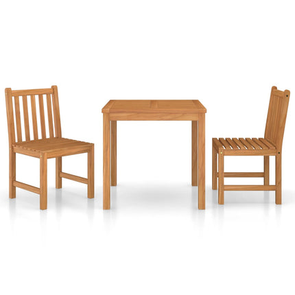 3-delad trädgårdsmatgrupp 80x80 cm massiv teak